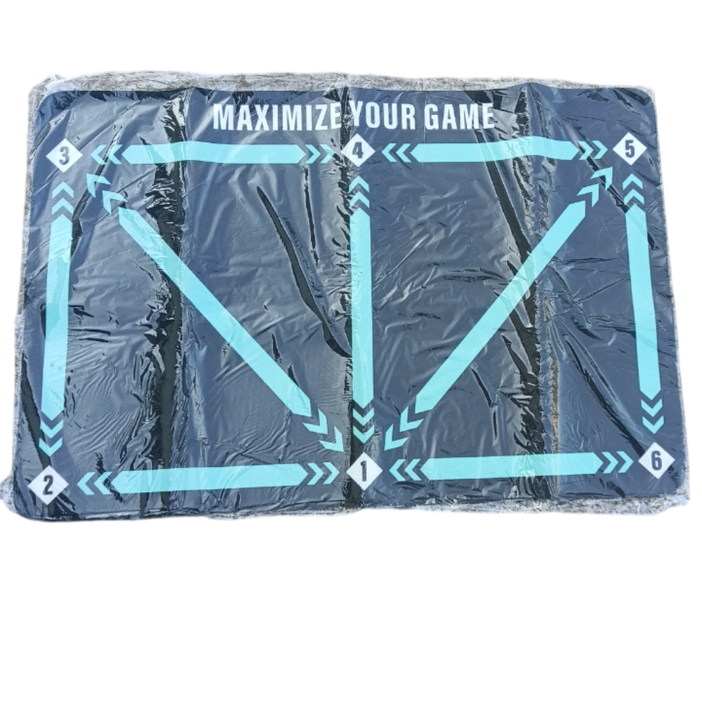 Blue and Black Game Mat